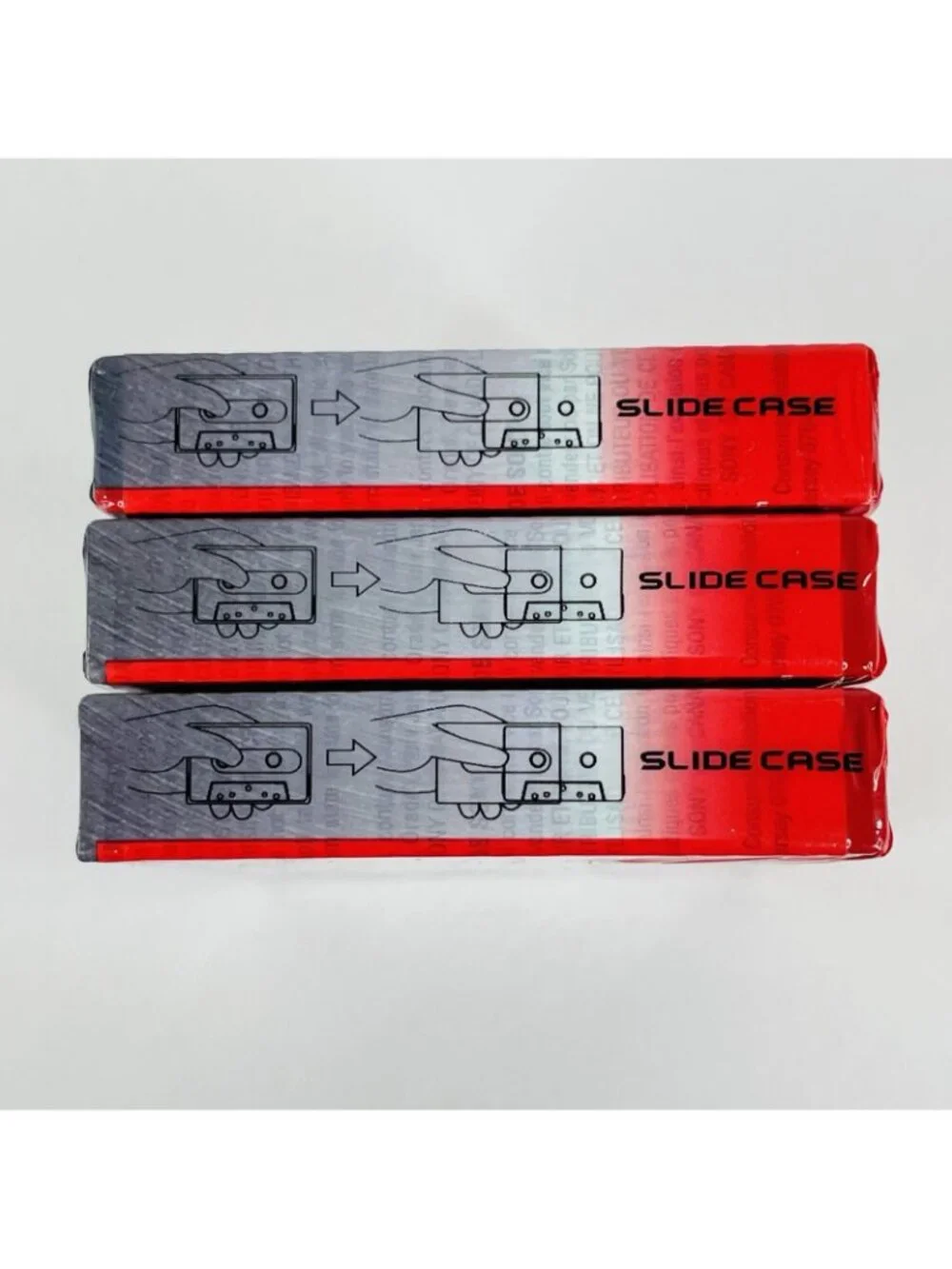 Lot Of 3 Sony 90 Minute HF New Color Slide Case CD Recording Cassette Tape